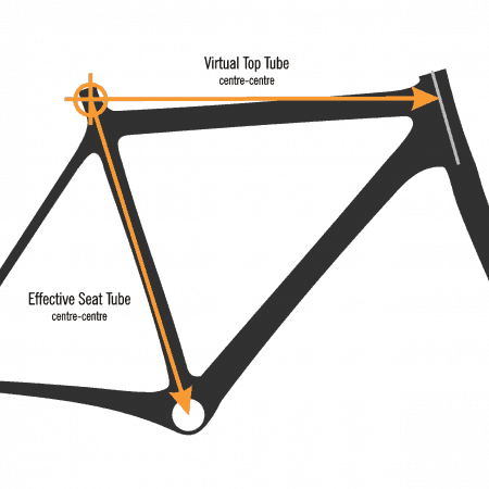 compact bicycle frame measurement illustration