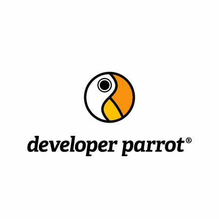 developer parrot logo design