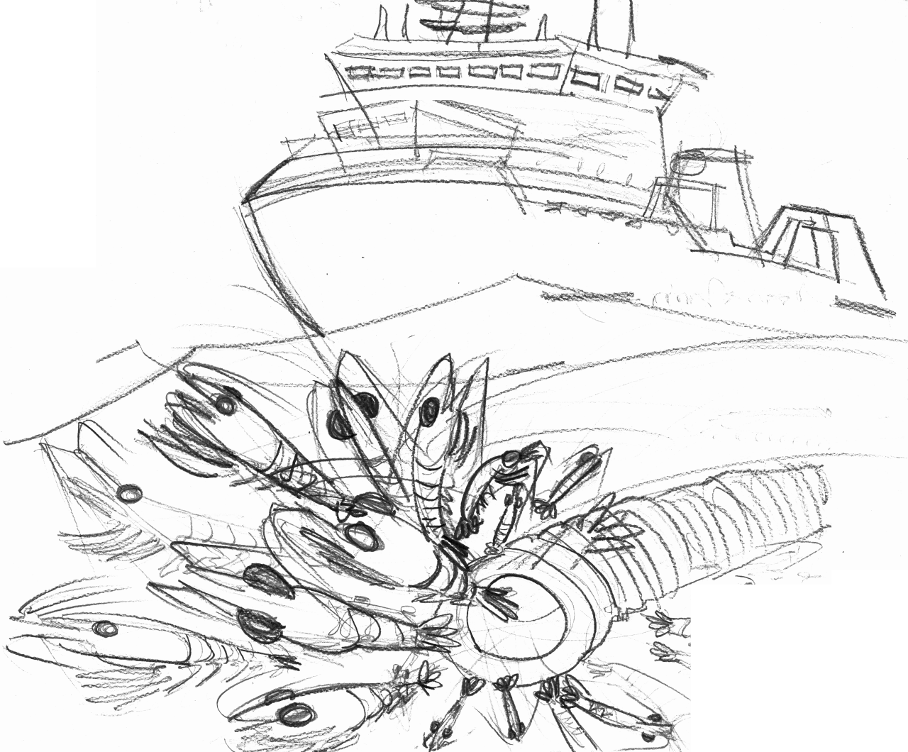 sea shepherd operation krill campaign rough thumnail comp sketch