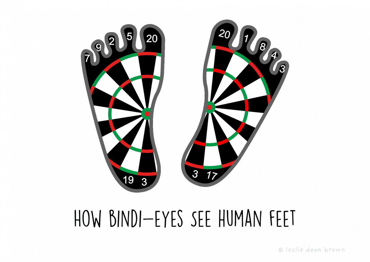 How bindi eyes see human feet cartoon